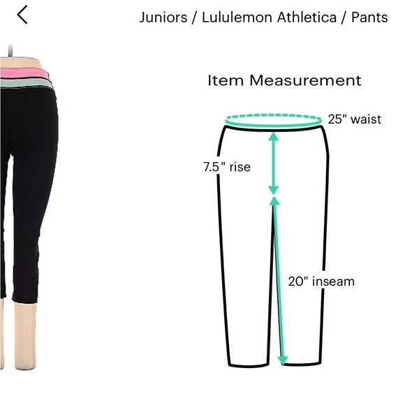 Lululemon active capri pants - Picture 3 of 4